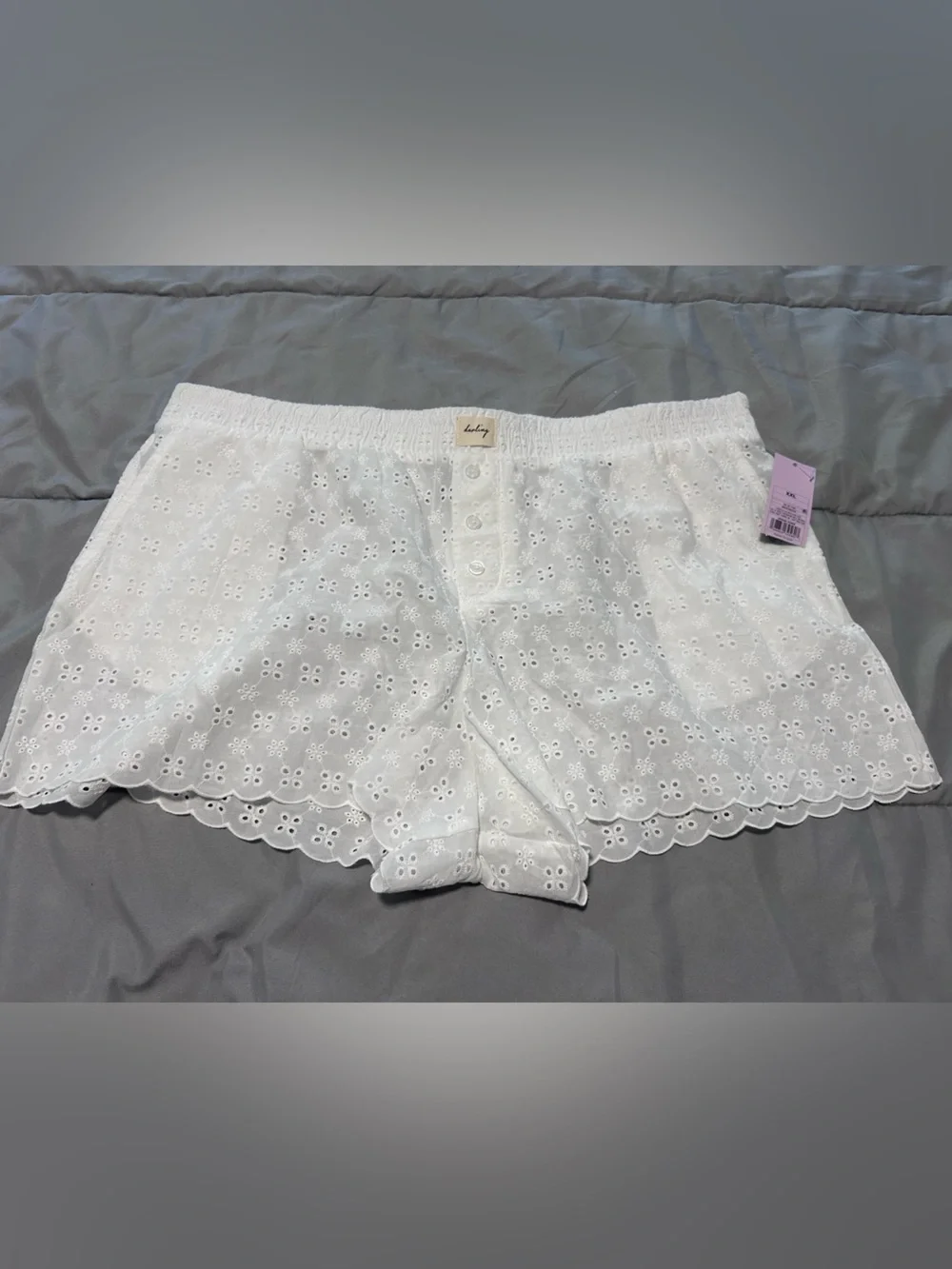 Wild Fable White Eyelet Lace Lounge Sleep Shorts Size XXL
